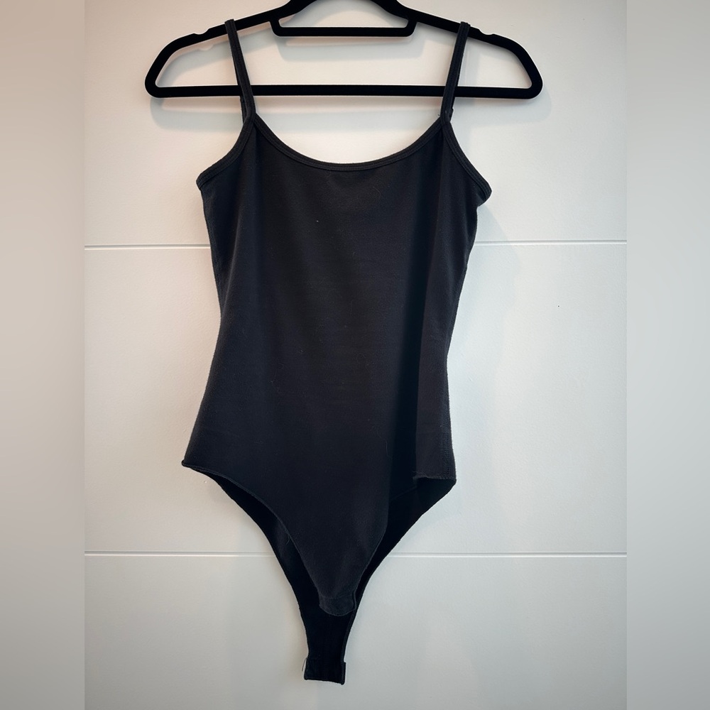 LNA Black Bodysuit Scoop Neck Adjustable Strap Fitted Basic | Size XS - Picture 7 of 13